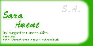 sara ament business card